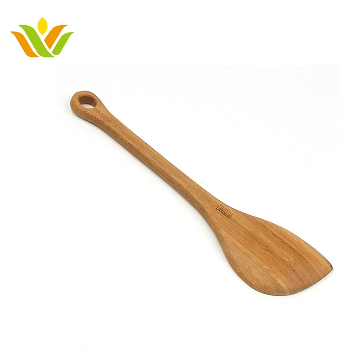 2020 Custom Size Bamboo Flat Bottom Spatula Spoon