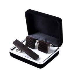 Персонализированные высококачественные деревянные Запонки И Зажимы Для Галстука