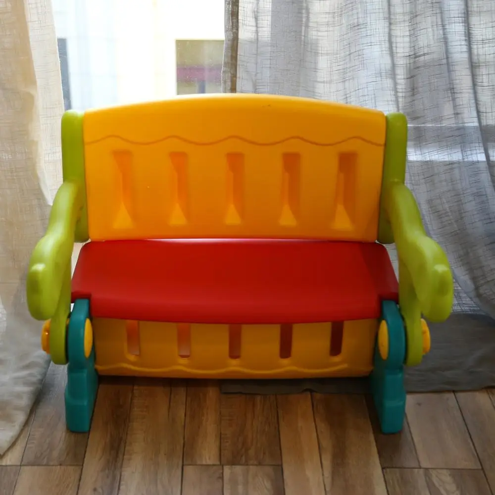 Home use Multifunction colorful table 3 in 1 Children kids Table & Bench & Storage