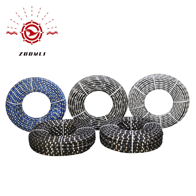 China 8.4Mm Diamond Rubber Wire Saw Cutting Soft Marble Slabs