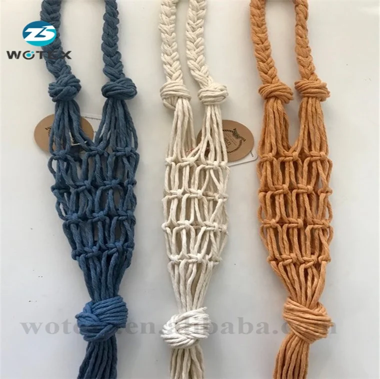 Factory price Macrame Hanging  Racks for Wine Bottle Gift Bag Wine Bottle Macrame Holder Carrying covers