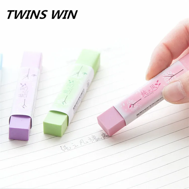 
New simple fashion stationery tape candy color erasers for kids 30 pcs mixed color target erasers 