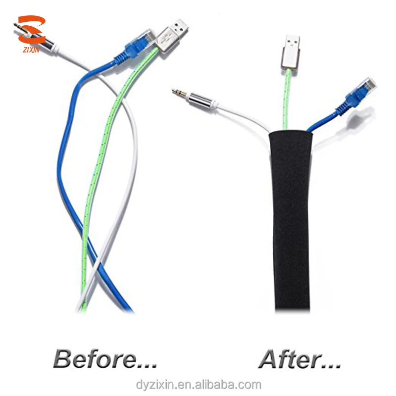 
Cable Management Sleeve 19 - 20 inch Flexible Cable Sleeve Wrap Cover Organizer 