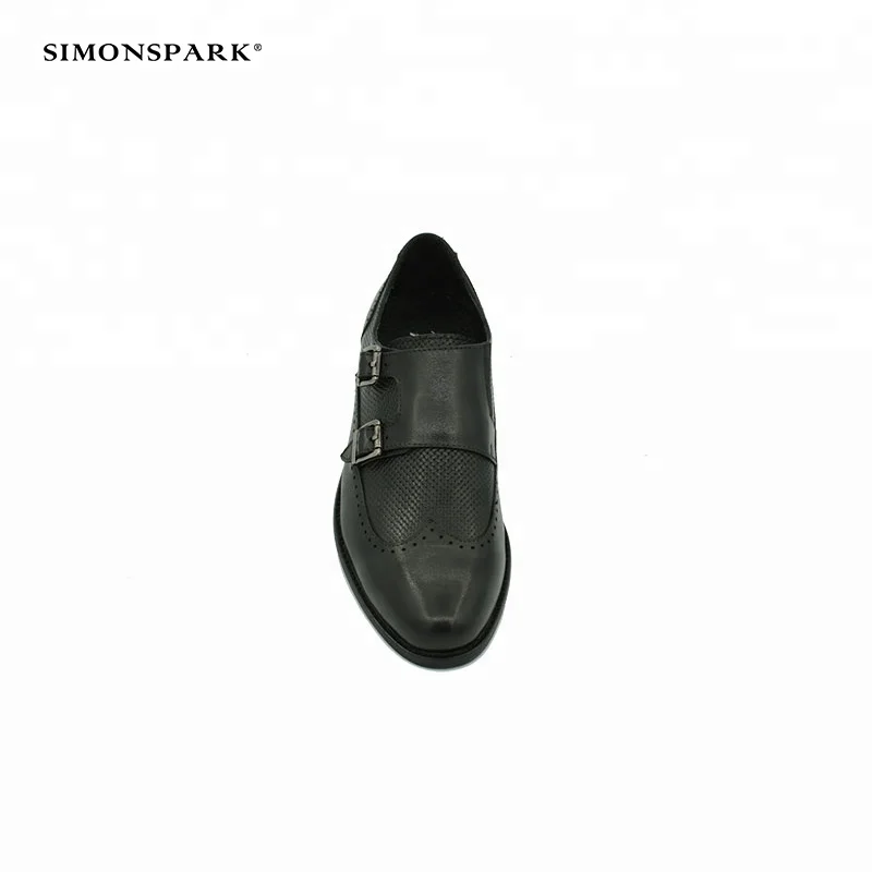 Latest Design Boys Monk Black Genuine Leather Men Elegant Party Formal  Dress Shoes