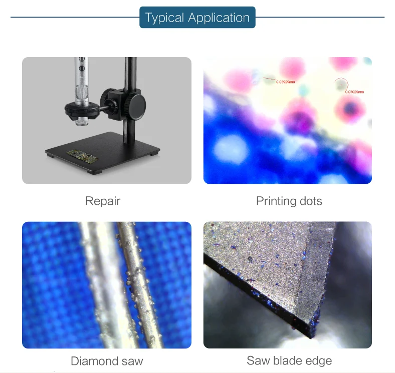 
500X 1000X Interchangeable lens USB Electron Digital Handheld Industrial Microscope Camera With Stage Touch Button Led 