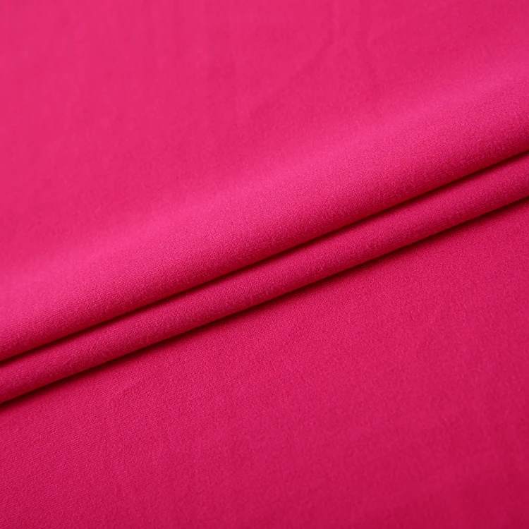 2021 fashion milk silk elastic polyester recycled brushed single jersey fabric for garment