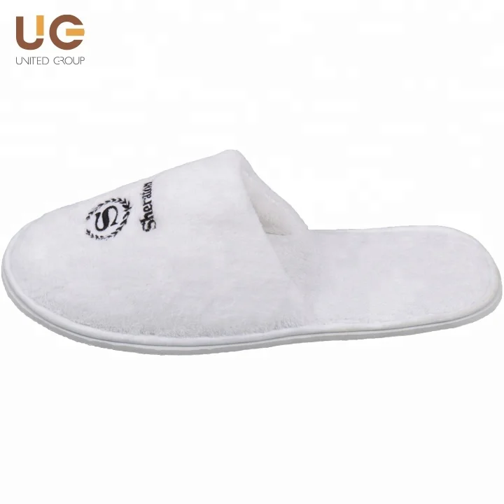 Wholesale customized guest slipper luxury white hotel Slippers