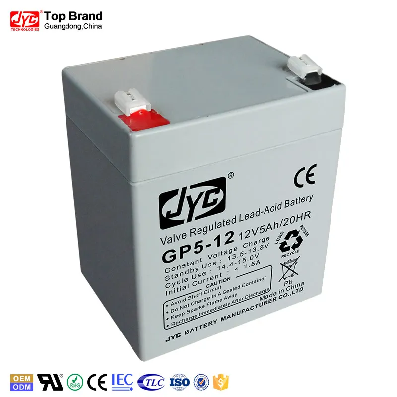 
Top Quality Sealed Maintenance Free 12v 5ah 10hr Battery ABS JYC Battery 