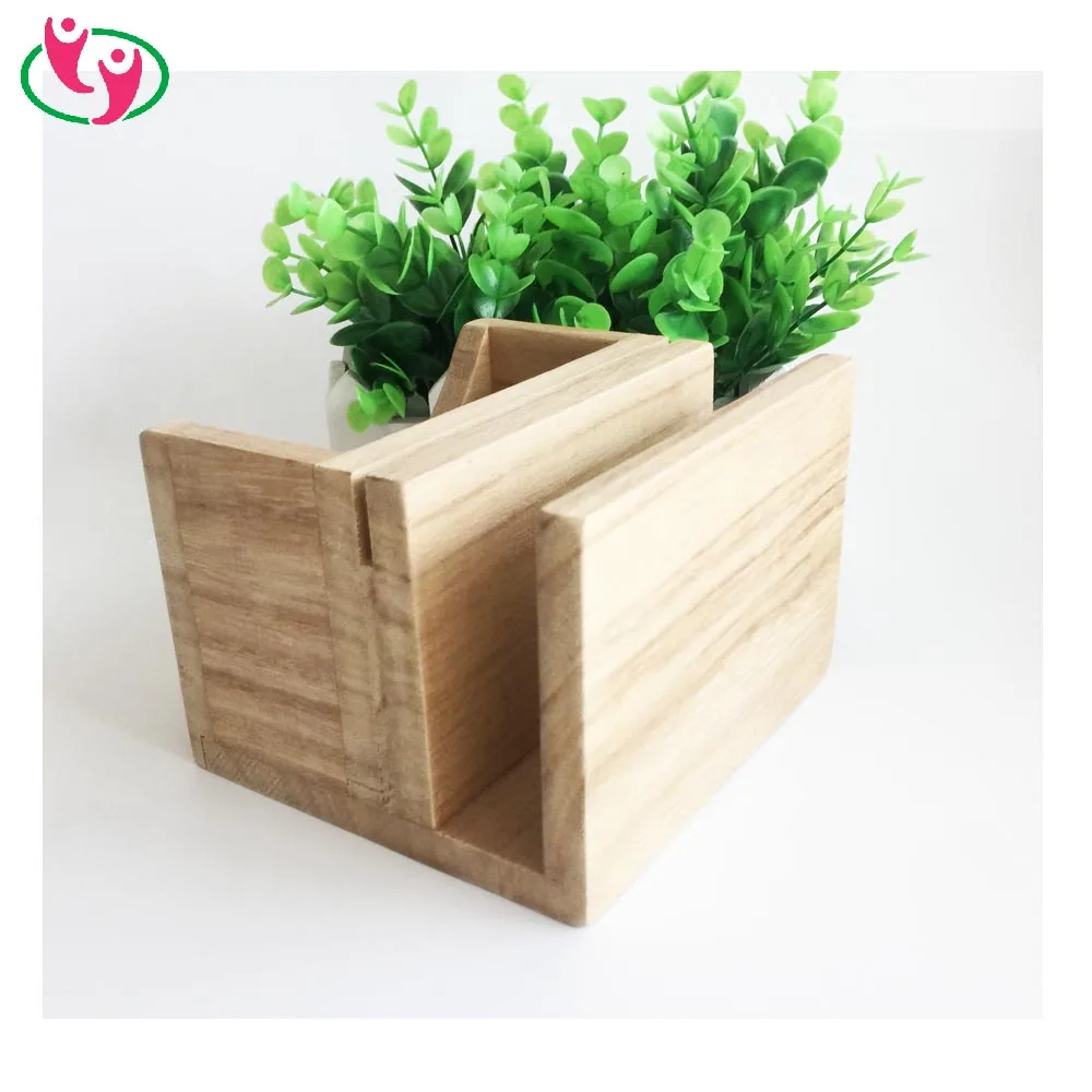 Quality Customer designed Logo Printed Solid Wooden Menu Holder