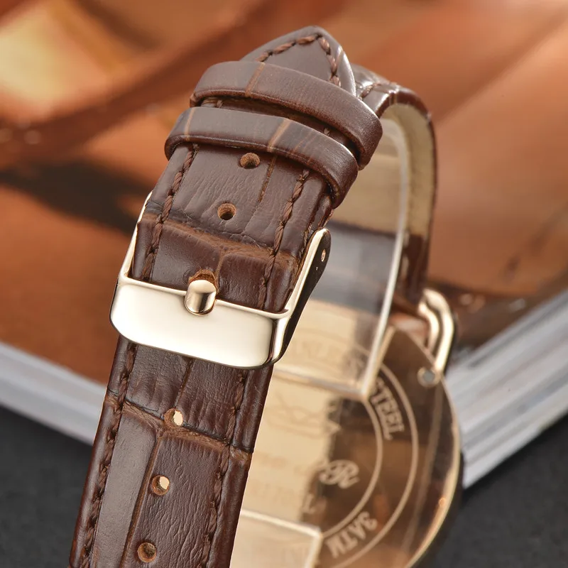 Custom flat dial rose gold watch men 2018 oem