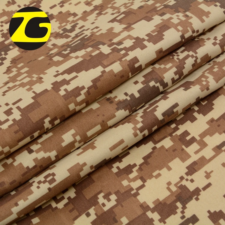 Camouflage digital printing heavy waterproof gabardine fabric for suits and pants