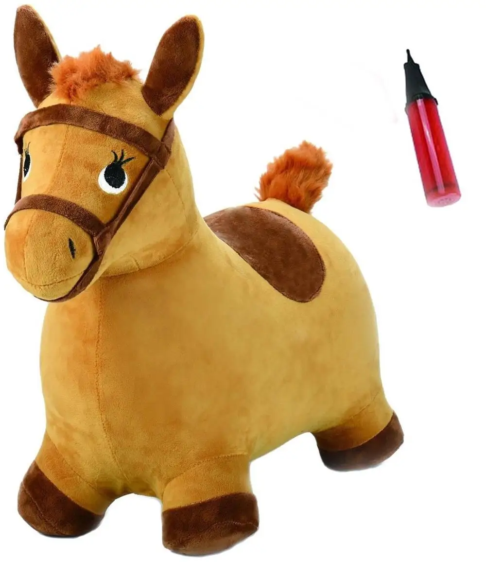 Directly Factory Horse Inflatable Bouncing Animal Toy With Clothes