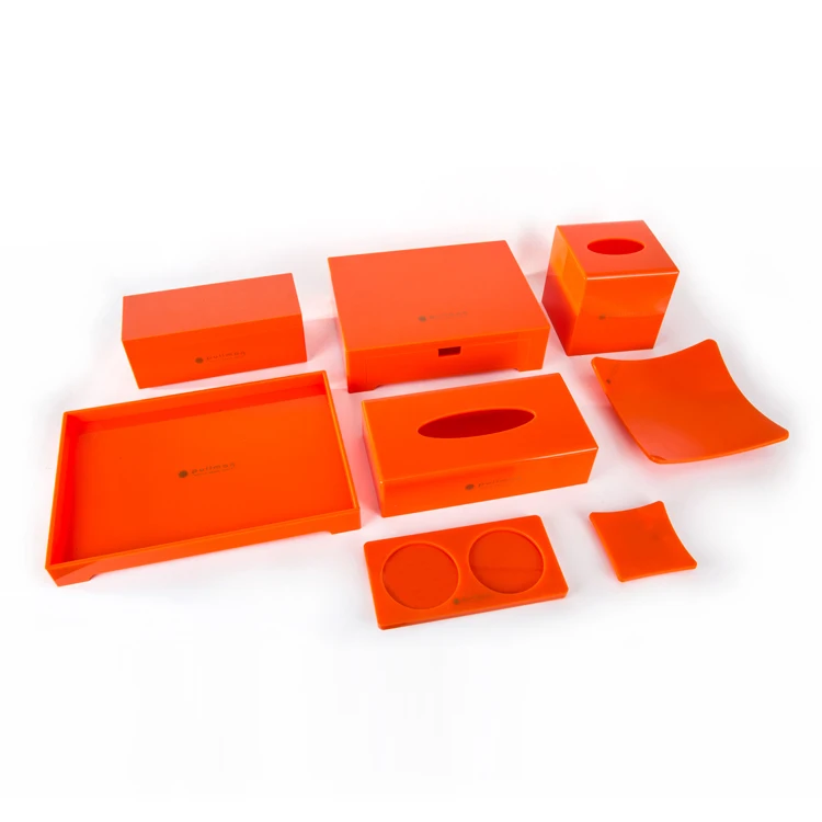 8 piece bathroom acrylic accessories set for 5- star hotel