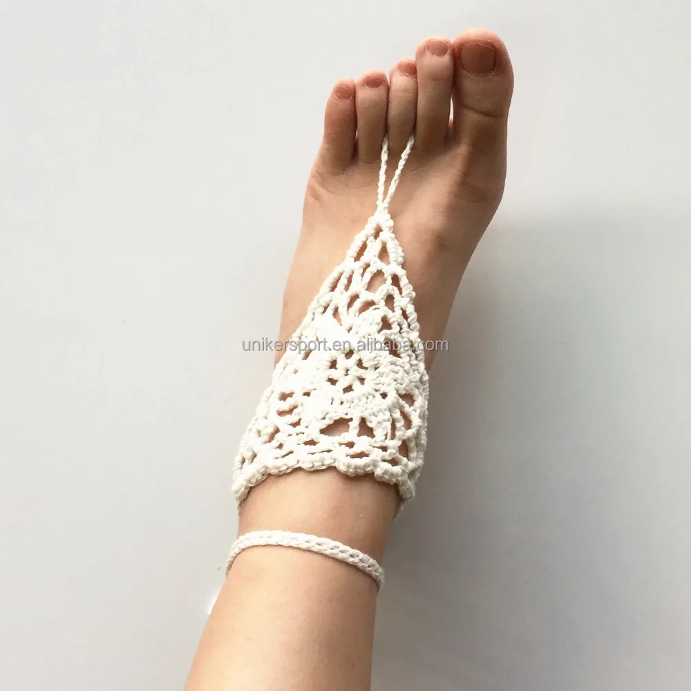  Fashion toe ring anklet Crochet Barefoot Sandals