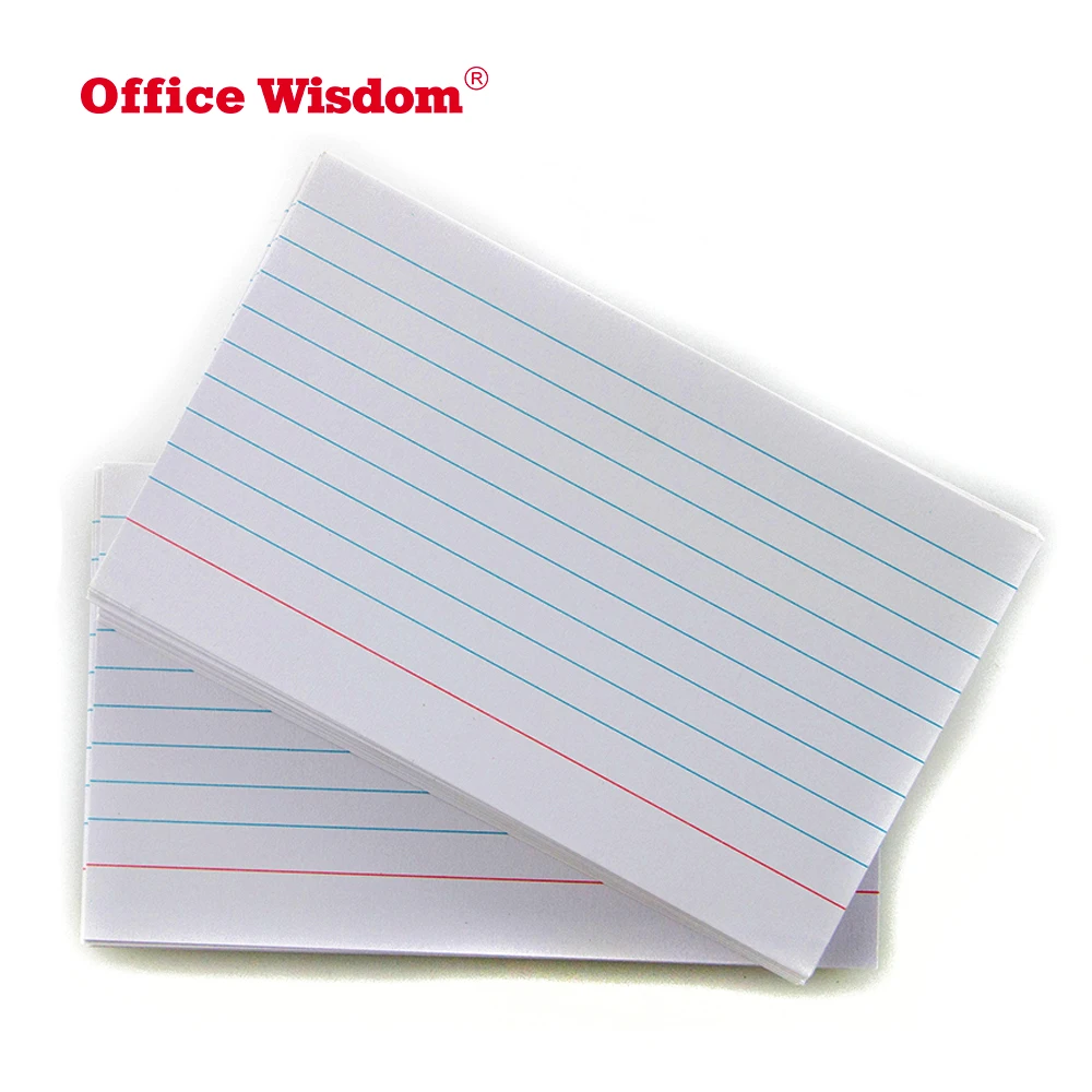 Teacher Office Stationery Lined Brite Ruled Assorted Colors Paper Index Cards, 0.7 Height, 3.1 Wide, 5.1 Length