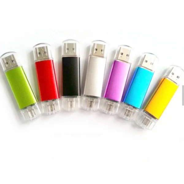 Быстрая скорость USB 3 0 2 OTG в 1 флеш-накопитель 64 Гб металлический USB-накопитель двойного назначения 16 ГБ 8 двойное использование для Android или Type-c