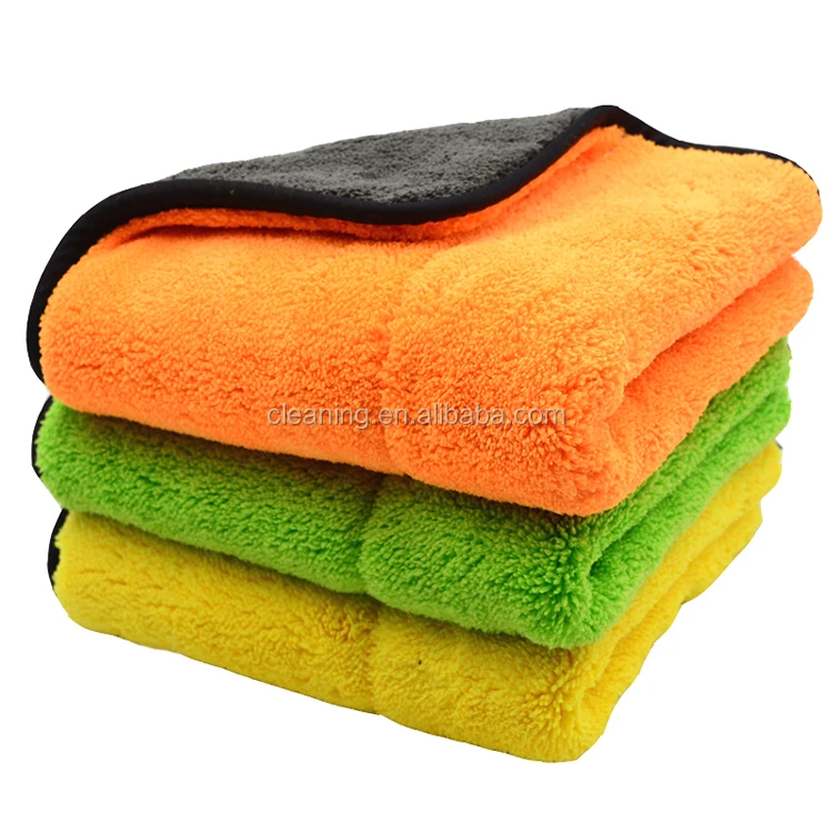 Streak free super absorbent polishing car wash micro fiber yellow duster cloth