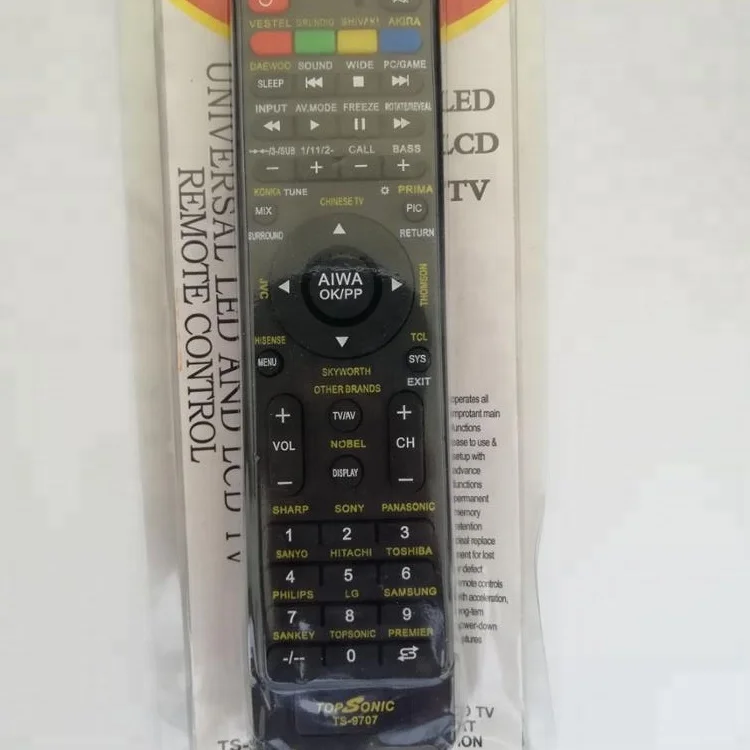 
hotselling 6 in 1 universal remote control ,push to work 