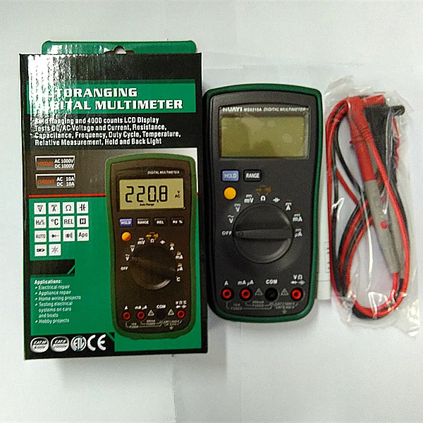 low price digital multimeter MS8215A/ multimeter digital display china supplier wholesale/manual&auto range multimeter digital