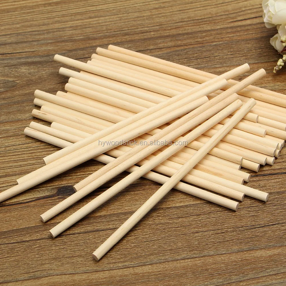 Round Birch Wood Smooth Dowel Rods 150*5mm wood round craft sticks