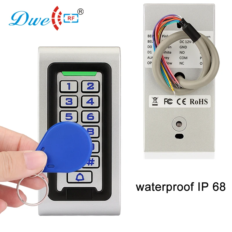 hot sell 125khz metal waterproof outdoor keypad rfid standalone access control 2000 users IP68