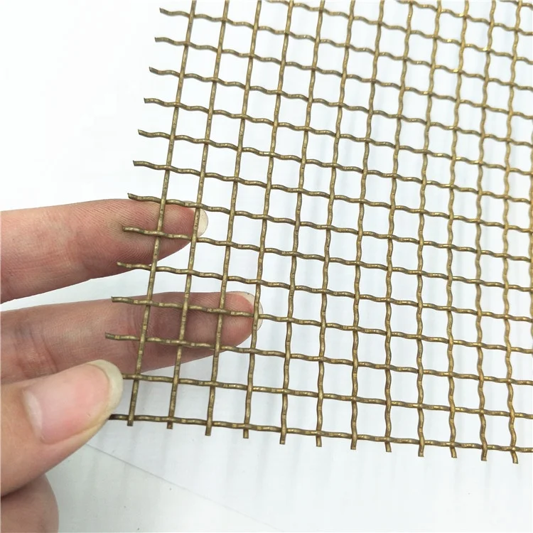 Electromagnetic shield 4 5 6 8 10 mesh red copper/brass /phosphor bronze crimped wire mesh