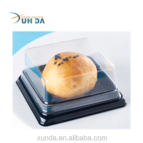 Disposable plastic blister PET/PE packaging clamshell for cake & egg-yolk puff C26 food grade