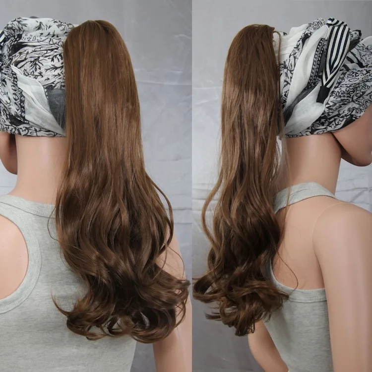 Синтетический конский хвост с длинными губками