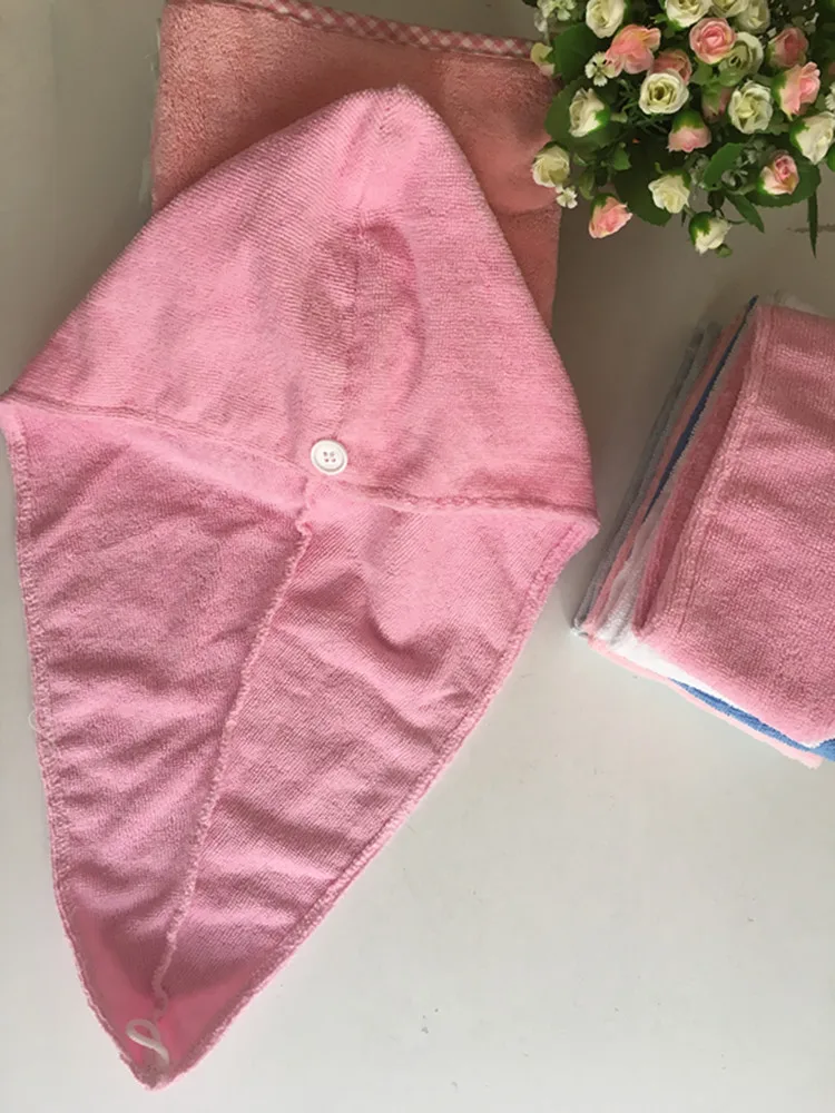 Terry cloth shower cap hair dry towel microfiber microfiber hair turban towel