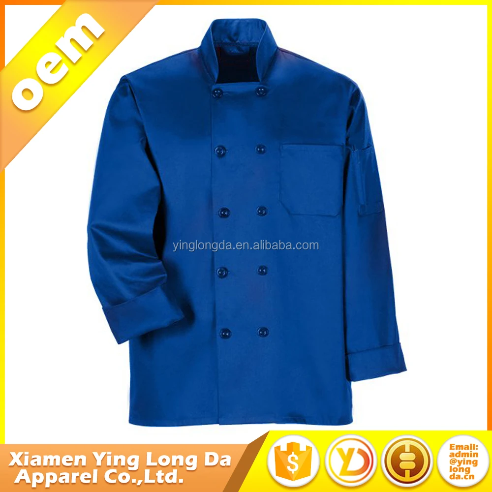 
Custom-made chef uniforms poly cotton twill fabric chef jackets 
