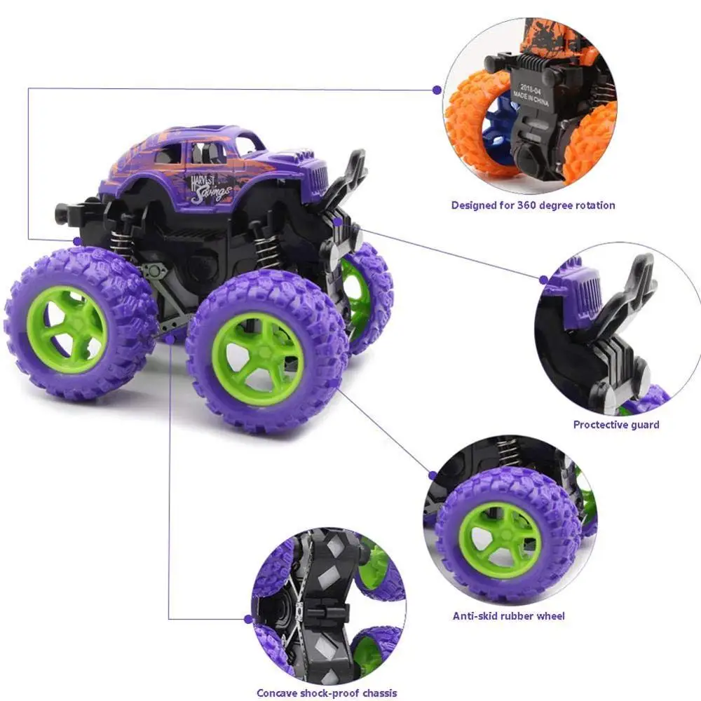 Monster Trucks Toys, Monster Friction Powered Truck Vehicles Big Tire Wheel Car