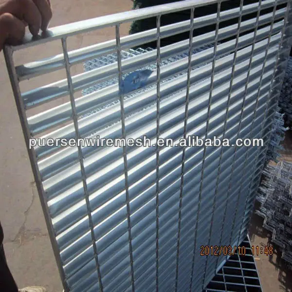 hot dip galvanized steel grating / metal grating panel sidewalk drain grate