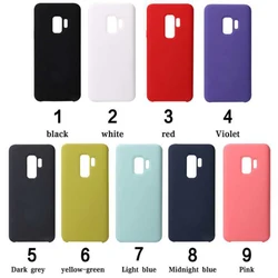Wholesale  original Liquid Silicone Case for samsung s9 plus S9p S8 S8p Mobile Phone cover with logo  free shipping