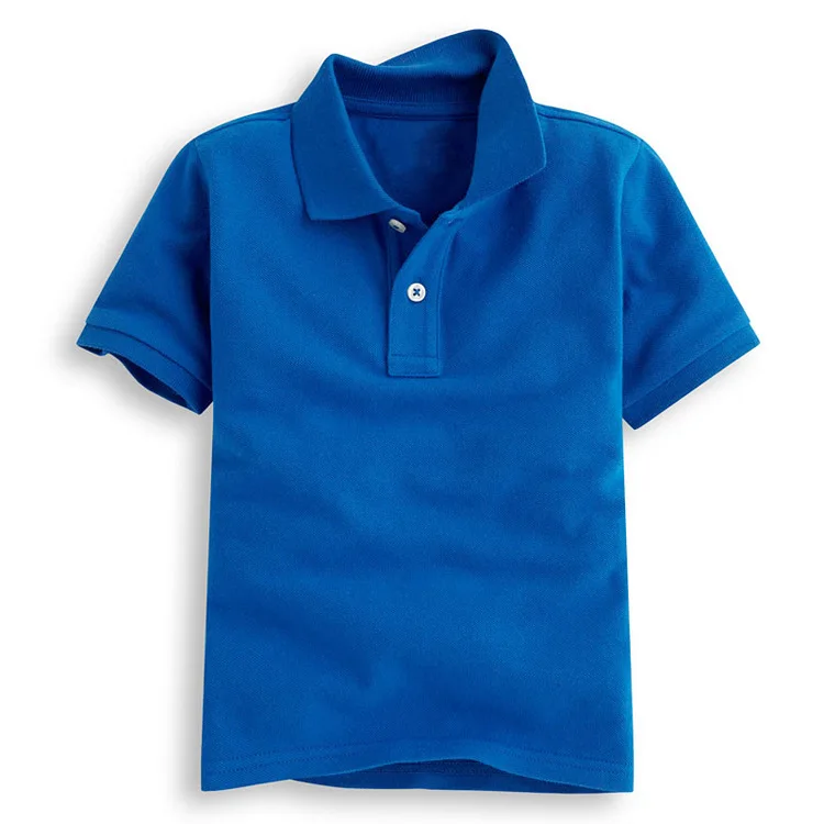 High Quality Short Sleeve Children Polo T Shirts 100% Cotton Blank Kids Polo Shirts Wholesale
