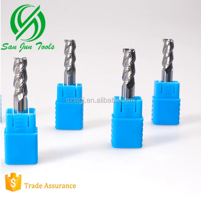 
3Flutes Carbide Aluminum End mill bits for aluminum processing 