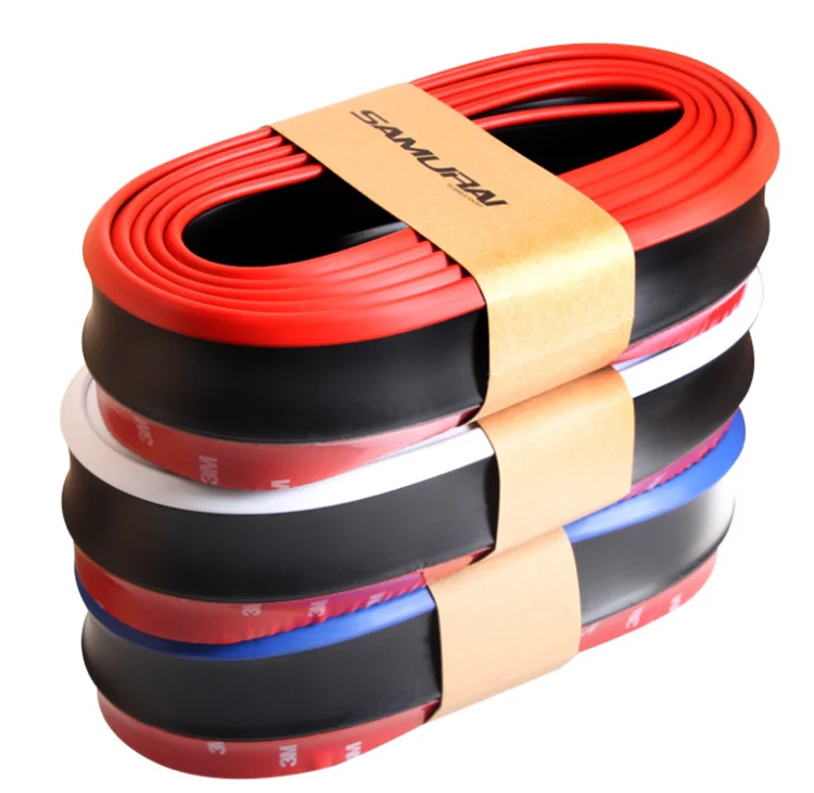 Universal Front Bumper Spoiler Rubber Anti-Scratch Lip Bumper For Cars Trucks SUV 2.5mm