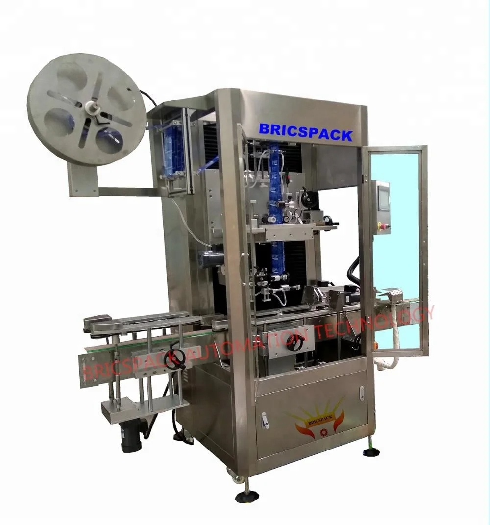Automatic QB-100M PVC/PET/OPS shrink sleeve label machine for round water bottle