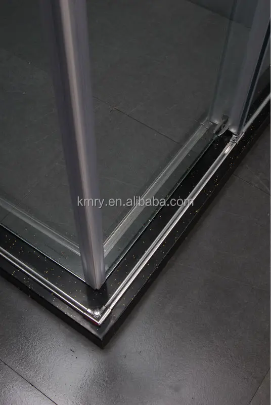 KMRY Square Frameless Corner 4 Panels Tempered Glass Sliding Door Bathroom Shower Rooms Shower Cabin Enclosure