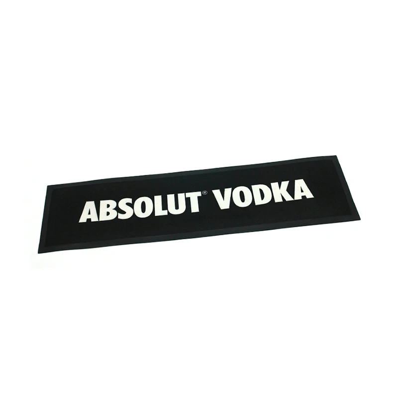 Factory Custom  Logo 420g Eco-Friendly PVC Beer Mat Non-Slip Rubber Bar Mat Absorbent Feature Christmas Party Silicone Bar Mat