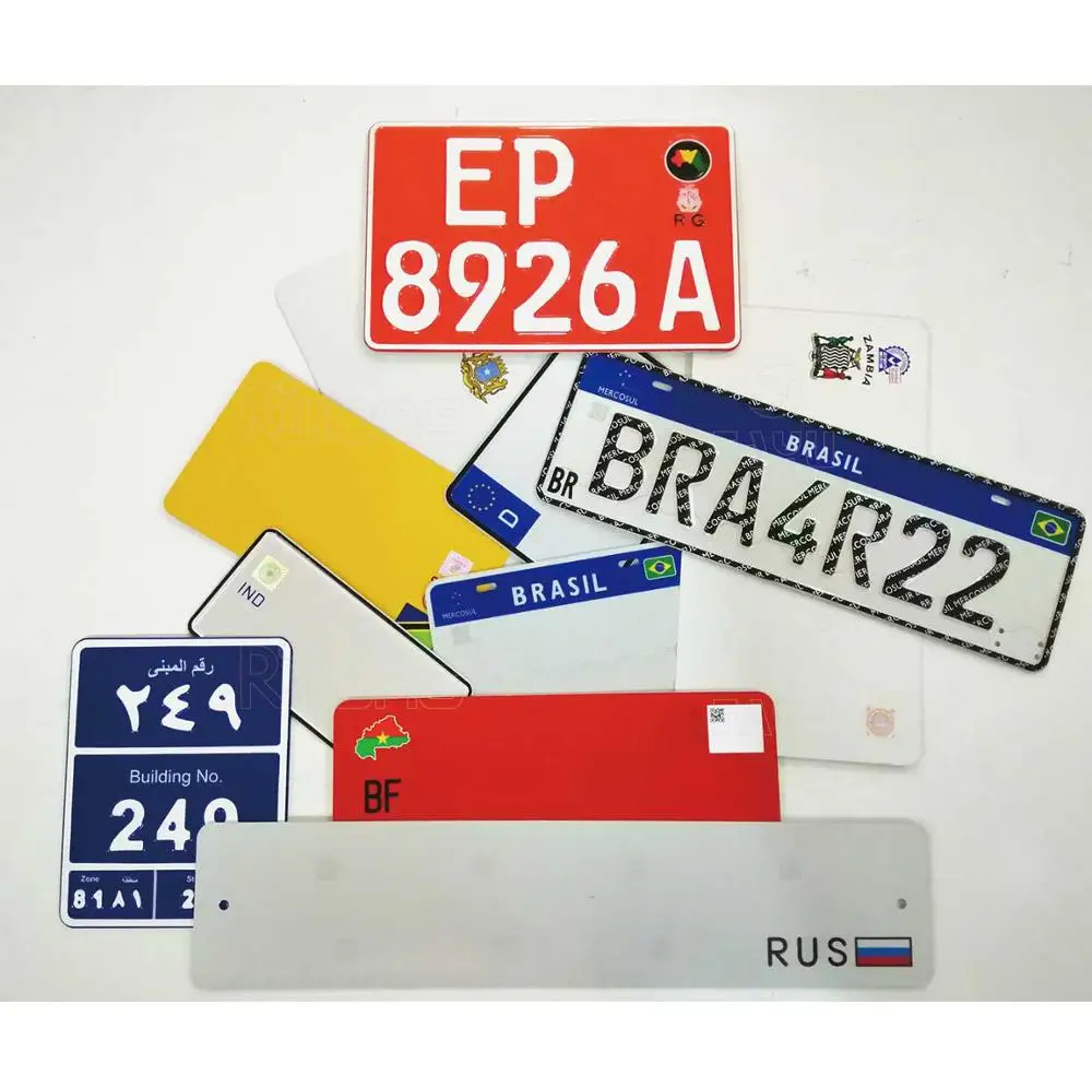 car number plate embossed license plate customized