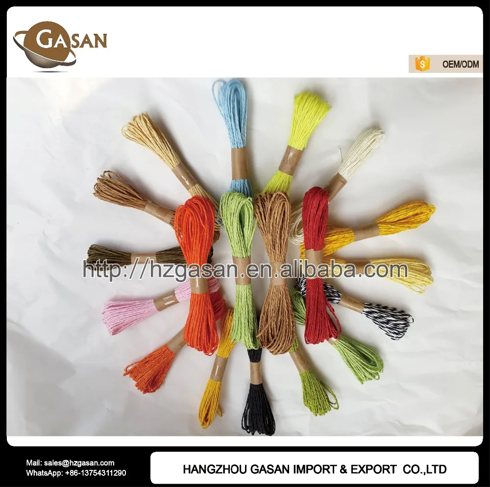 
20m/bundle Bulk Colored Twisted Thread Paper Raffia 
