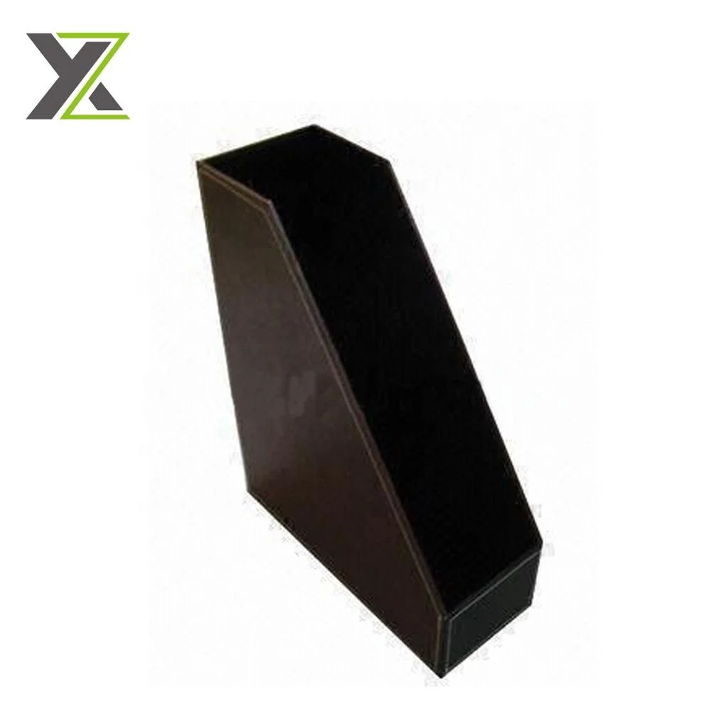 Recycled full black printed kraft corrugated paper file holder box