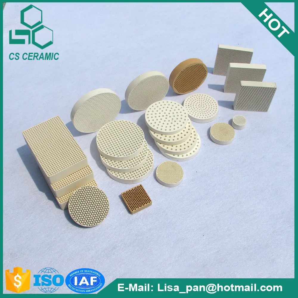 Вафельная фильтр пластины кордиерит пористые керамические инфракрасные изолятор