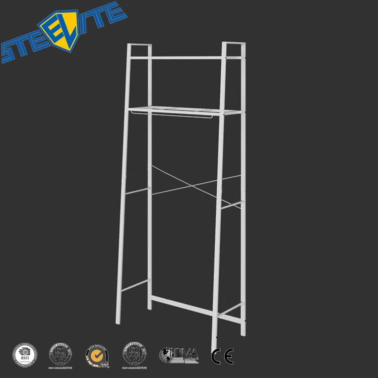 
Bathroom Organizer Shelves With 2 Tier Space Saver Towel Storage Rack 