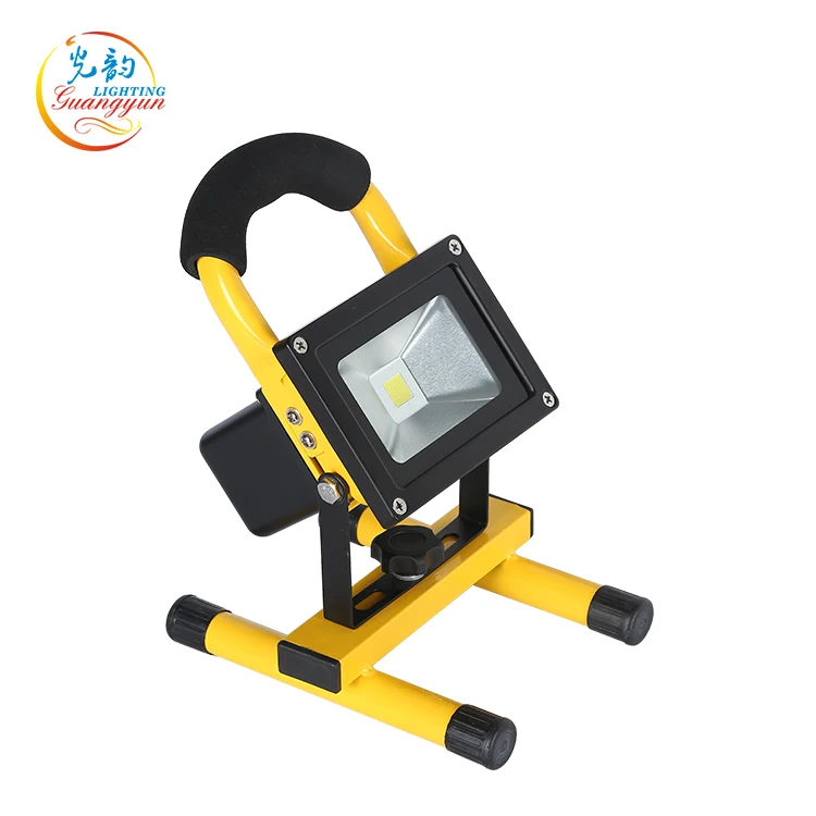 High Quality 10w Battery Operated Led Light Outdoor Rechargeable Portable Led Flood Light