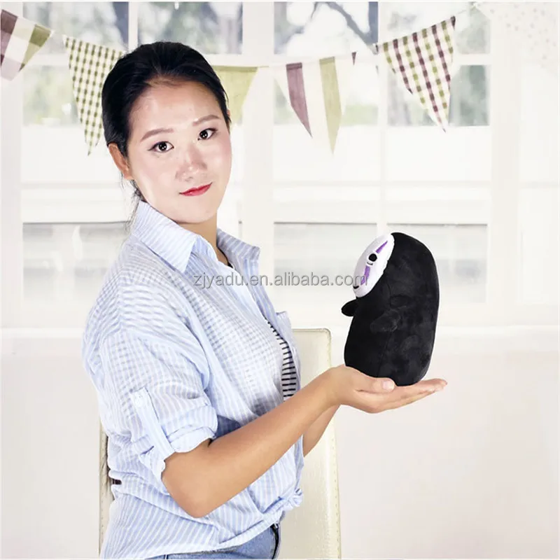 Ghibli Characters Kumkum Cartoon Japanese Anime Toys Plush Pillows No Face From Spirited Away