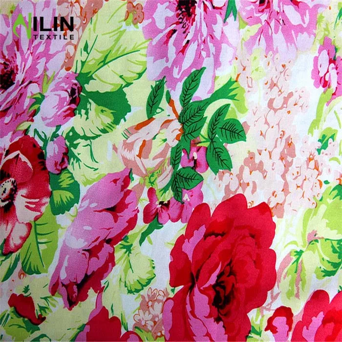 Tens of thousands of flower types to choose from 100% rayon printed rayon challis fabric suitable for hot climate