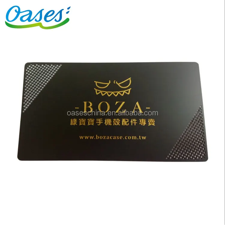 Custom black metal steel business gift card