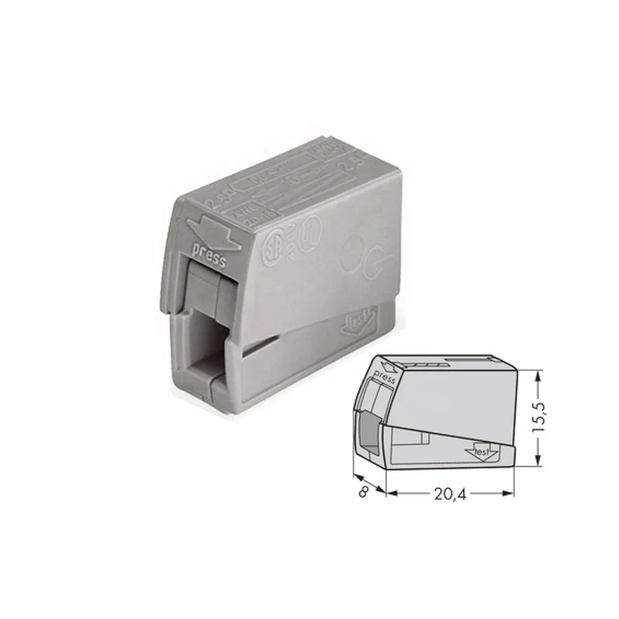 Оригинальный коннектор для освещения Wago 224 -101 с 400 в 24 а