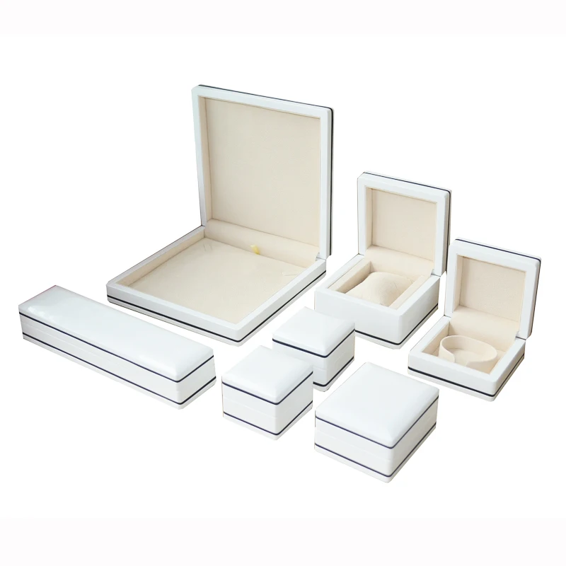 Sundo глянцевая печать логотипа ювелирных изделий упаковка Роскошный белый costom деревянная коробка ювелирных изделий